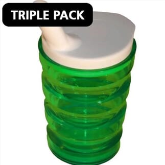 Tasse d'alimentation anti-renversement Vert - Lot de 3