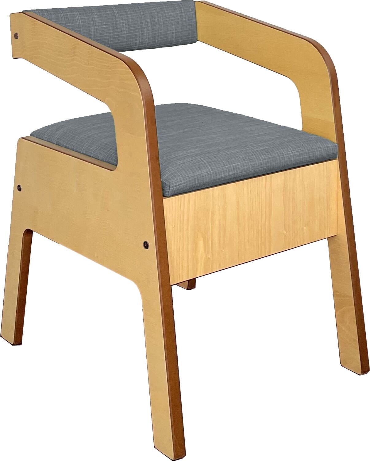 View Chaise pot scandinave Timberry Frêne Tissu gris information