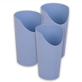 Verre à découpe nasale Bleu - Lot de 3