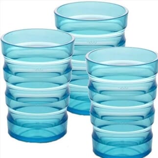 Verre ergonomique à préhension facile Bleu / Lot de 3