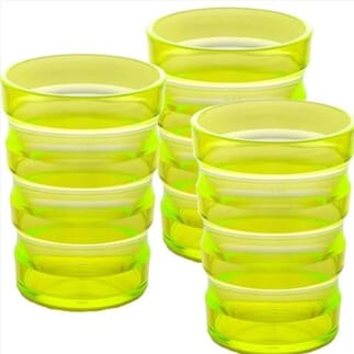 Verre ergonomique à préhension facile Jaune / Lot de 3