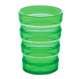 Verre ergonomique à préhension facile Vert / 1 unité
